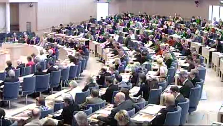 Stillbild från debatten i kammaren