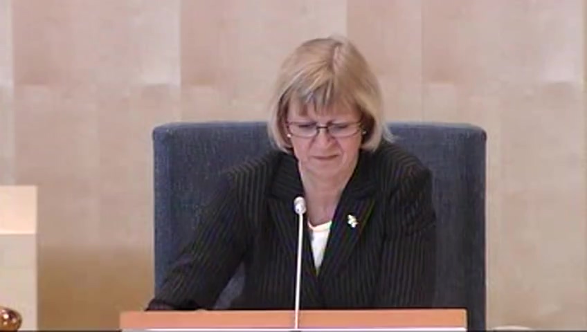 Stillbild från debatten i kammaren
