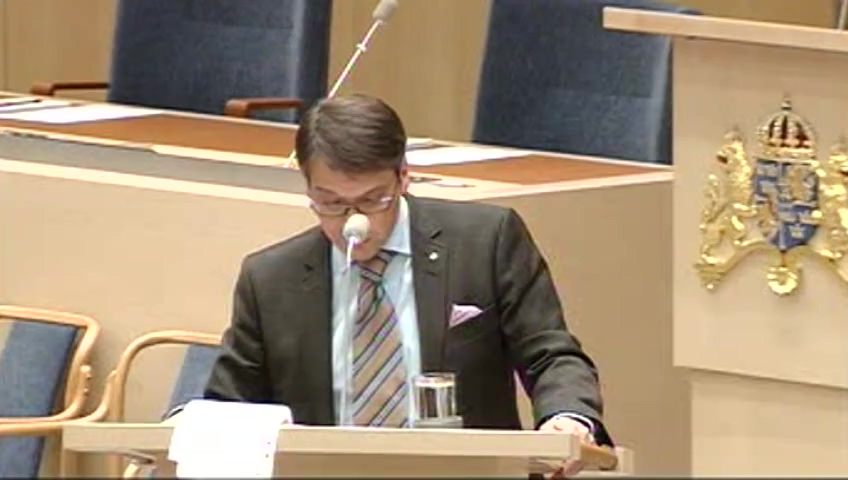 Stillbild från Interpellationsdebatt: Försäljningen av Apoteket AB