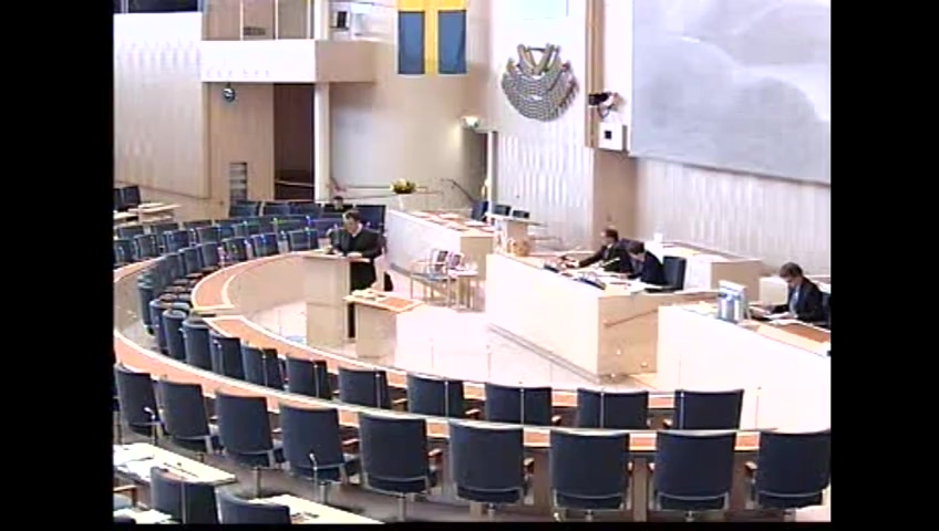 Stillbild från Interpellationsdebatt: Konsekvenser av felaktigheter i kronofogdemyndighetens register