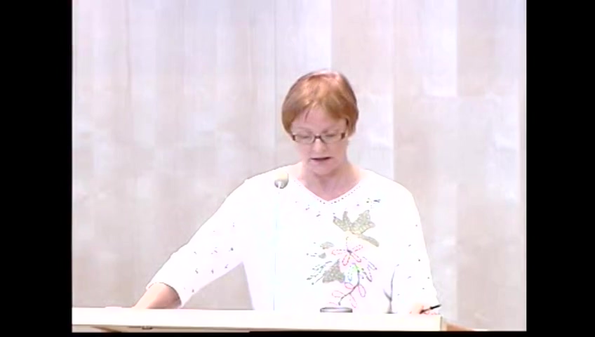 Stillbild från debatten i kammaren