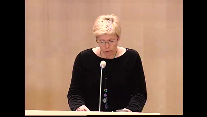 Stillbild från debatten i kammaren