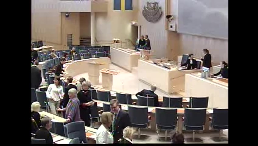 Stillbild från debatten i kammaren