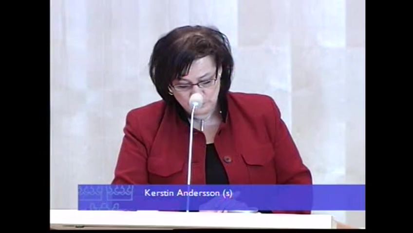 Stillbild från debatten i kammaren