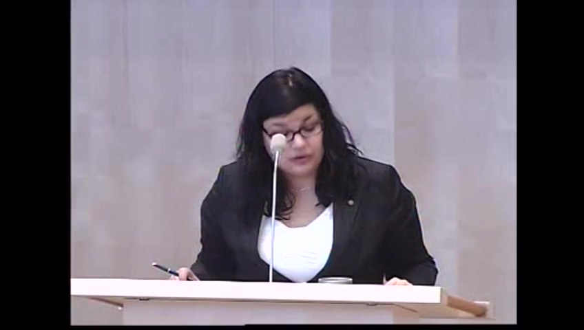 Stillbild från debatten i kammaren