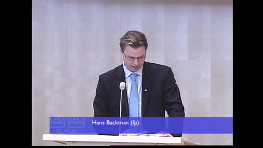 Stillbild från debatten i kammaren