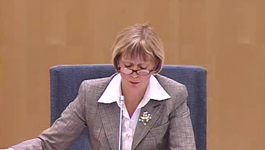 Stillbild från debatten i kammaren