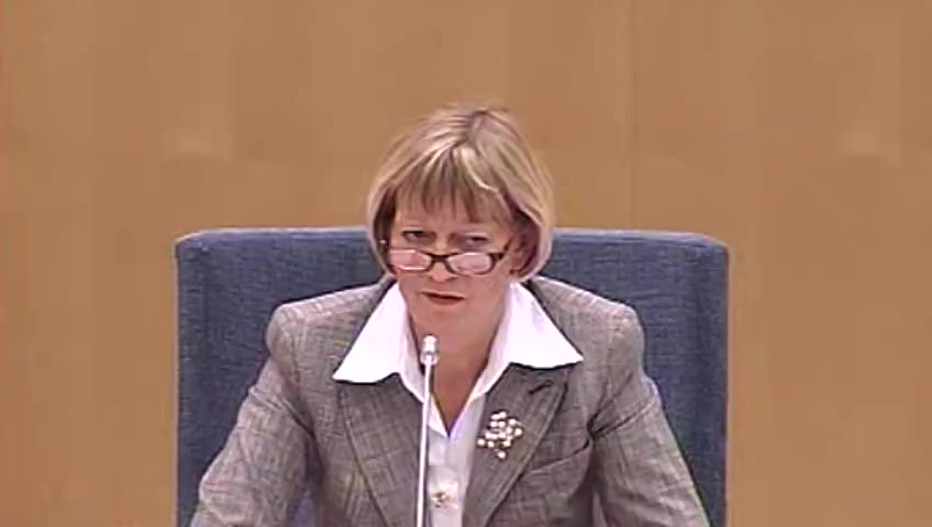 Stillbild från debatten i kammaren