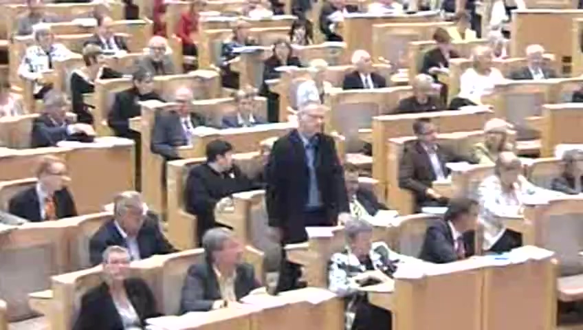 Stillbild från debatten i kammaren