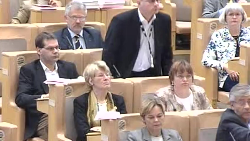 Stillbild från debatten i kammaren