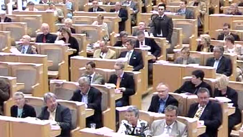 Stillbild från debatten i kammaren