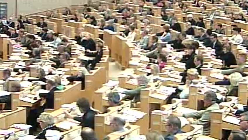 Stillbild från debatten i kammaren