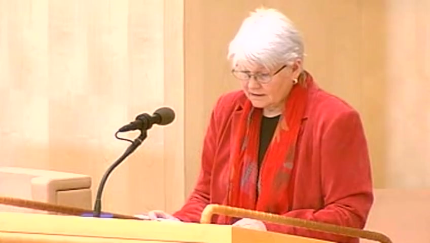 Stillbild från debatten i kammaren