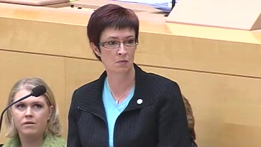 Stillbild från debatten i kammaren