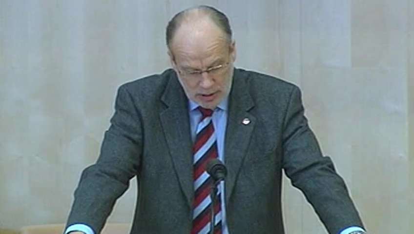 Stillbild från debatten i kammaren