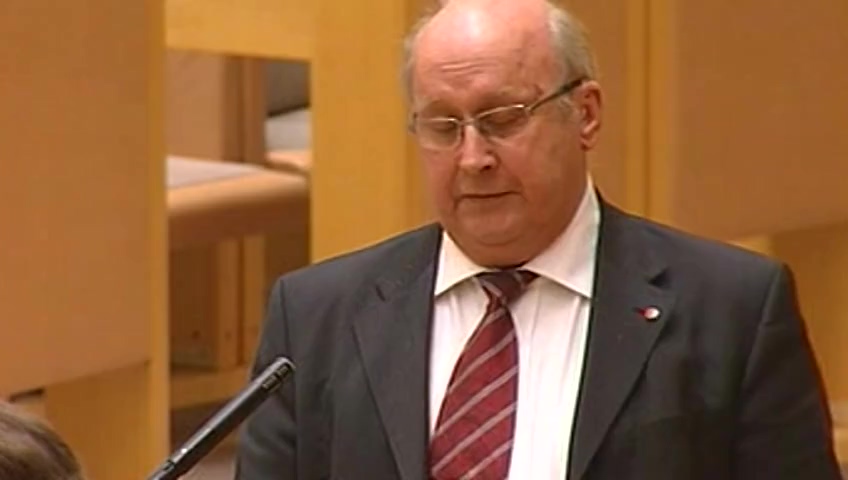 Stillbild från debatten i kammaren