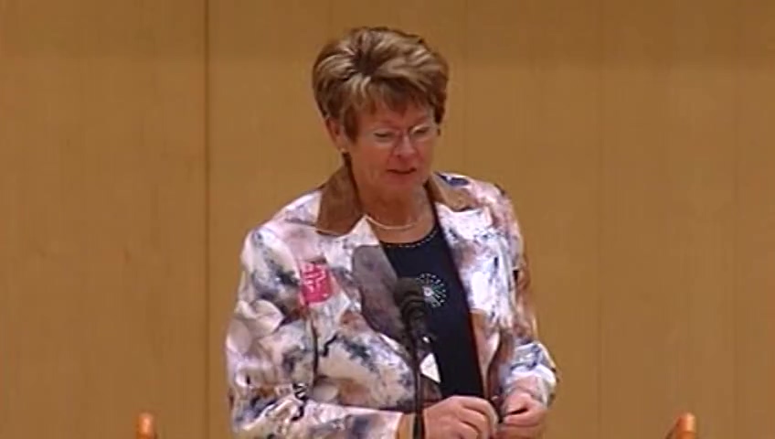 Stillbild från debatten i kammaren