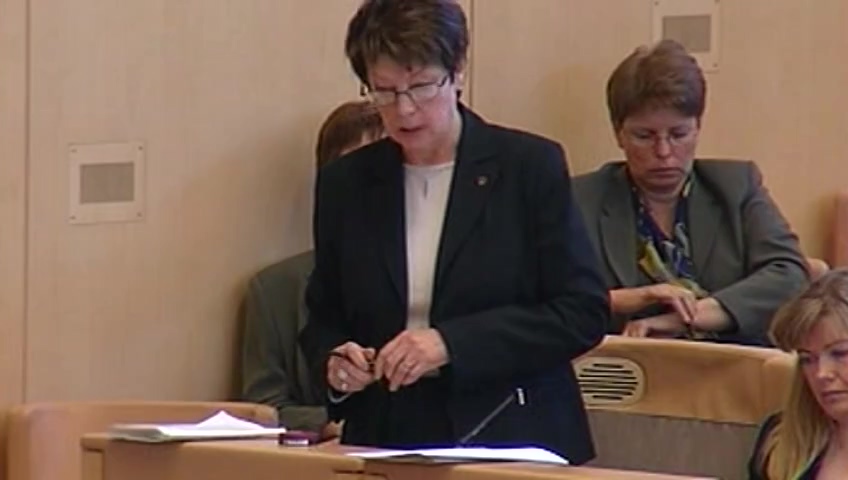 Stillbild från debatten i kammaren