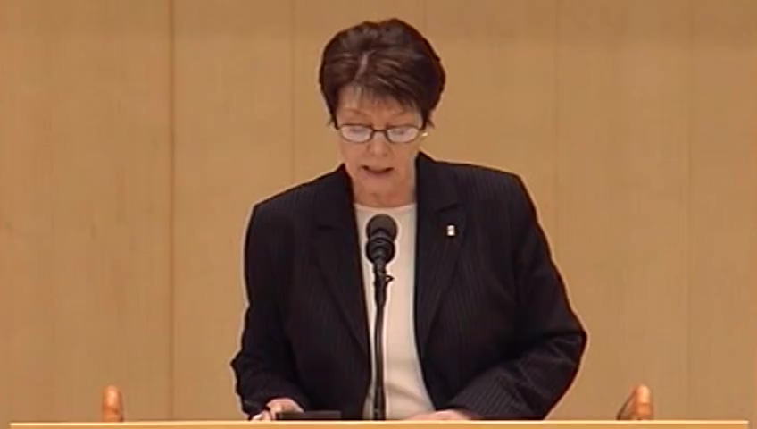 Stillbild från debatten i kammaren