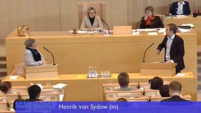 Stillbild från debatten i kammaren