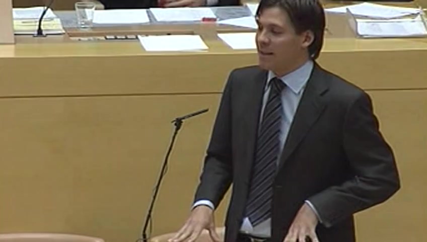 Stillbild från debatten i kammaren