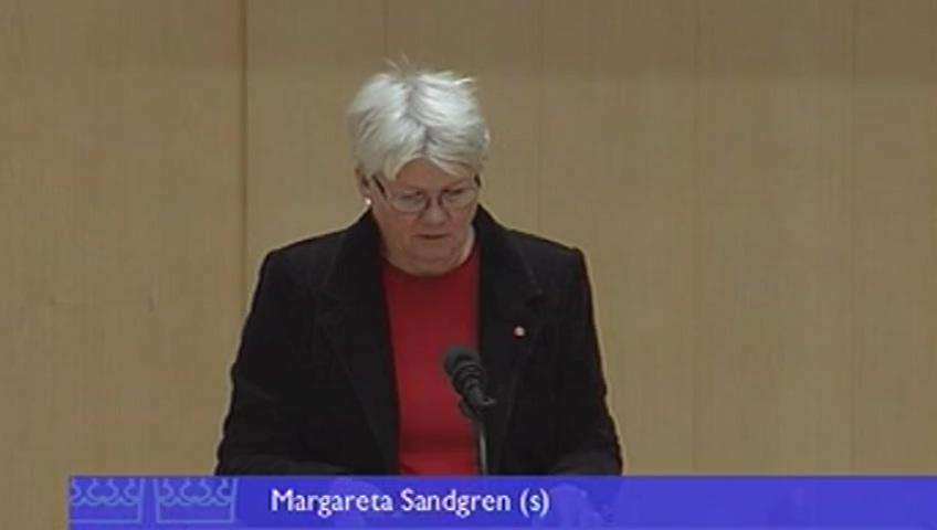 Stillbild från debatten i kammaren