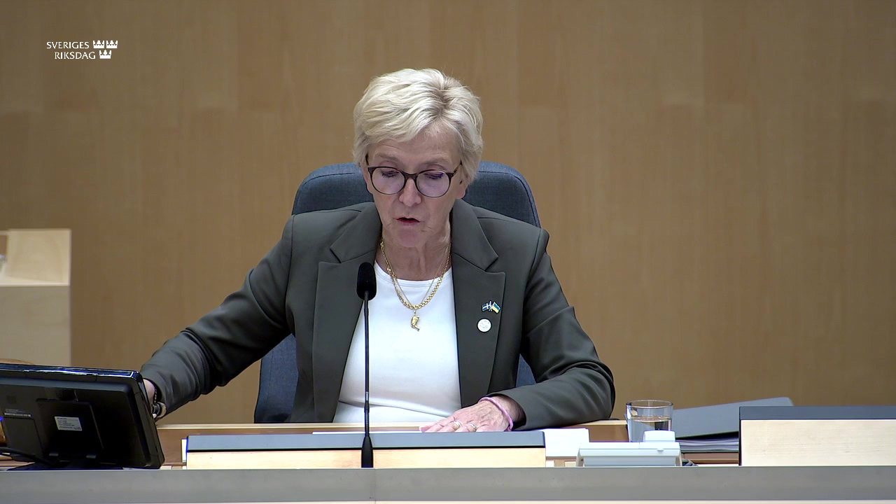 Stillbild från Bordläggning: Bordläggningsplenum