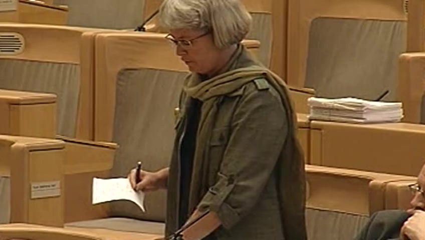 Stillbild från debatten i kammaren