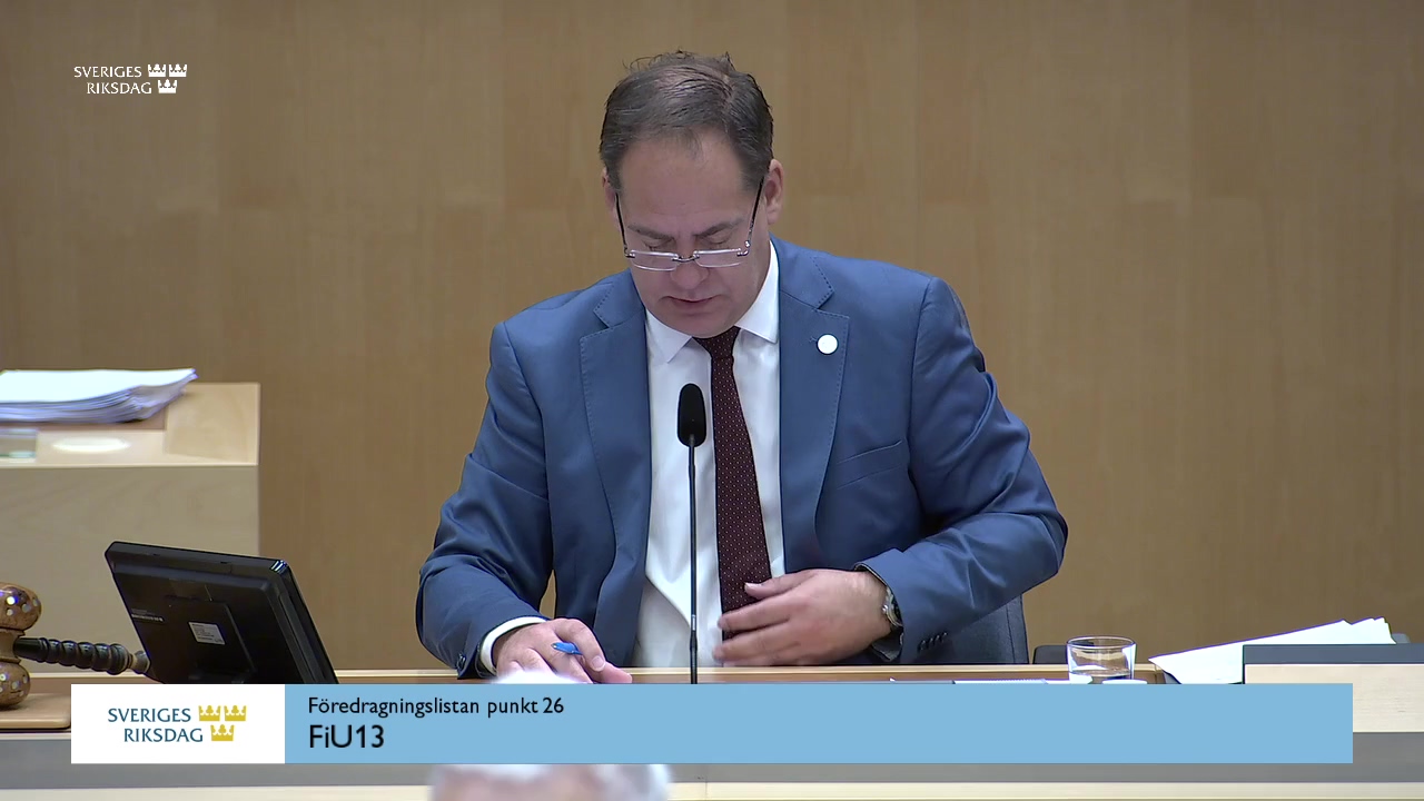 Stillbild från Debatt om förslag: Riksrevisionens rapport om statens finansiering av kommunerna