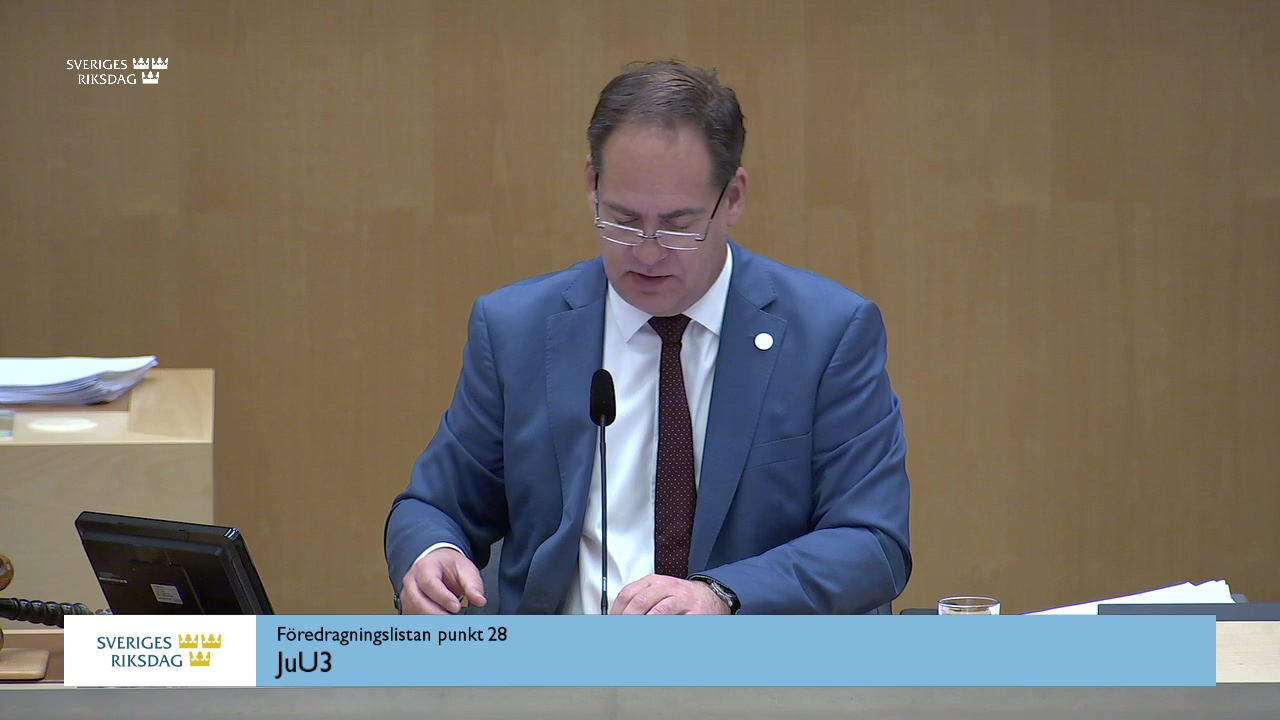 Stillbild från Debatt om förslag: Arrestantvakter och transportuppdrag