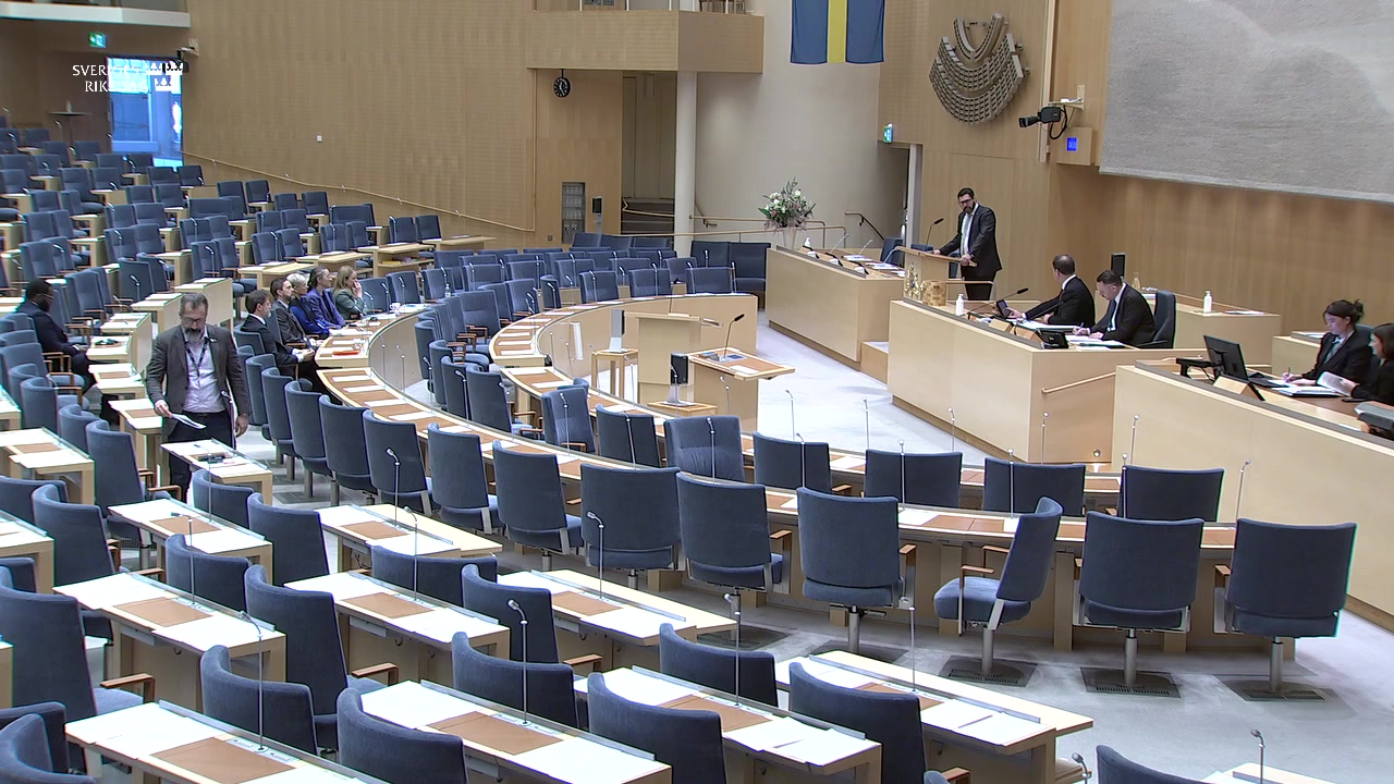 Stillbild från Debatt om förslag: Riksrevisionens rapport om fastighetsbildningen i Sverige