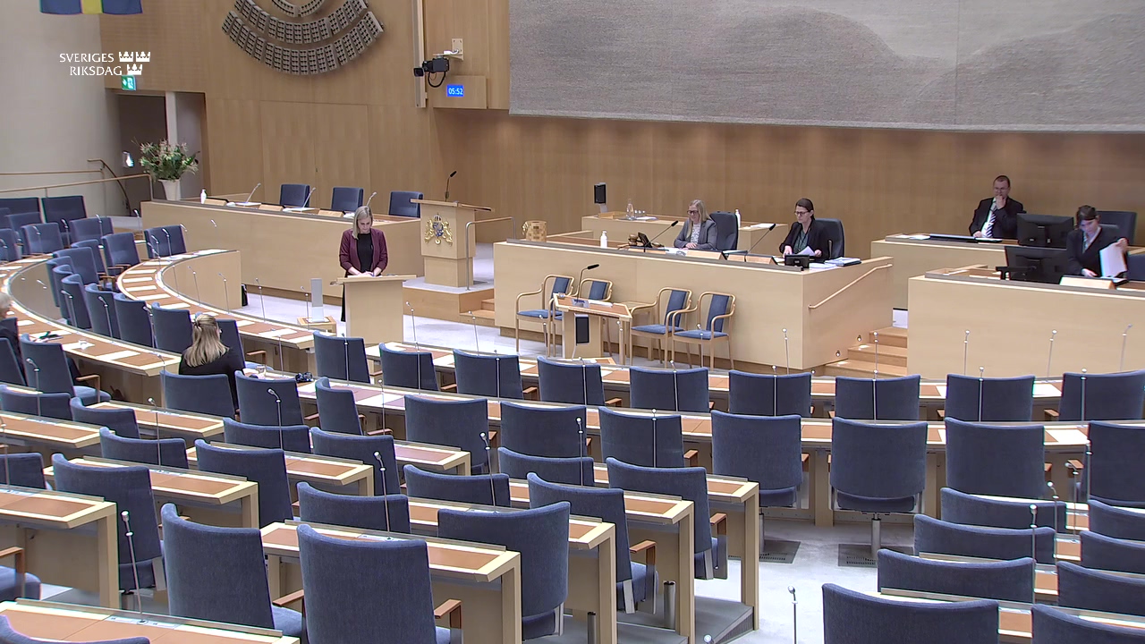 Stillbild från Interpellationsdebatt: Prostitution som grund för utvisning från Sverige