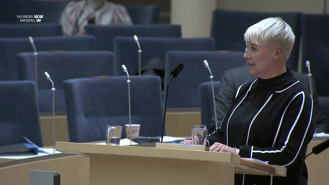 Stillbild från Interpellationsdebatt: Beredskapen vid Försäkringskassan