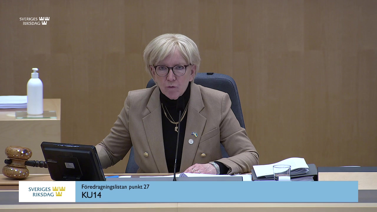 Stillbild från Debatt om förslag: Ändring i bestämmelser om avgifter för årlig revision