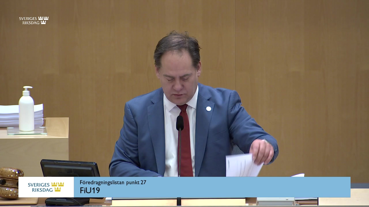 Stillbild från Debatt om förslag: Några frågor om försäkring och tjänstepension