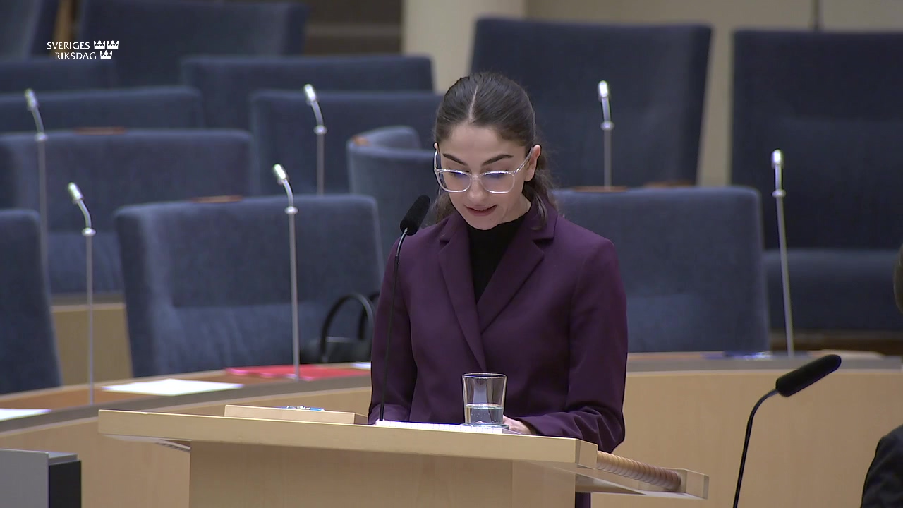 Stillbild från Interpellationsdebatt: Fortsatt stöd till den gröna industriomställningen