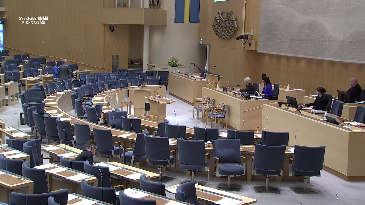 Stillbild från Debatt om förslag: Kommuners ansvar för brottsförebyggande arbete