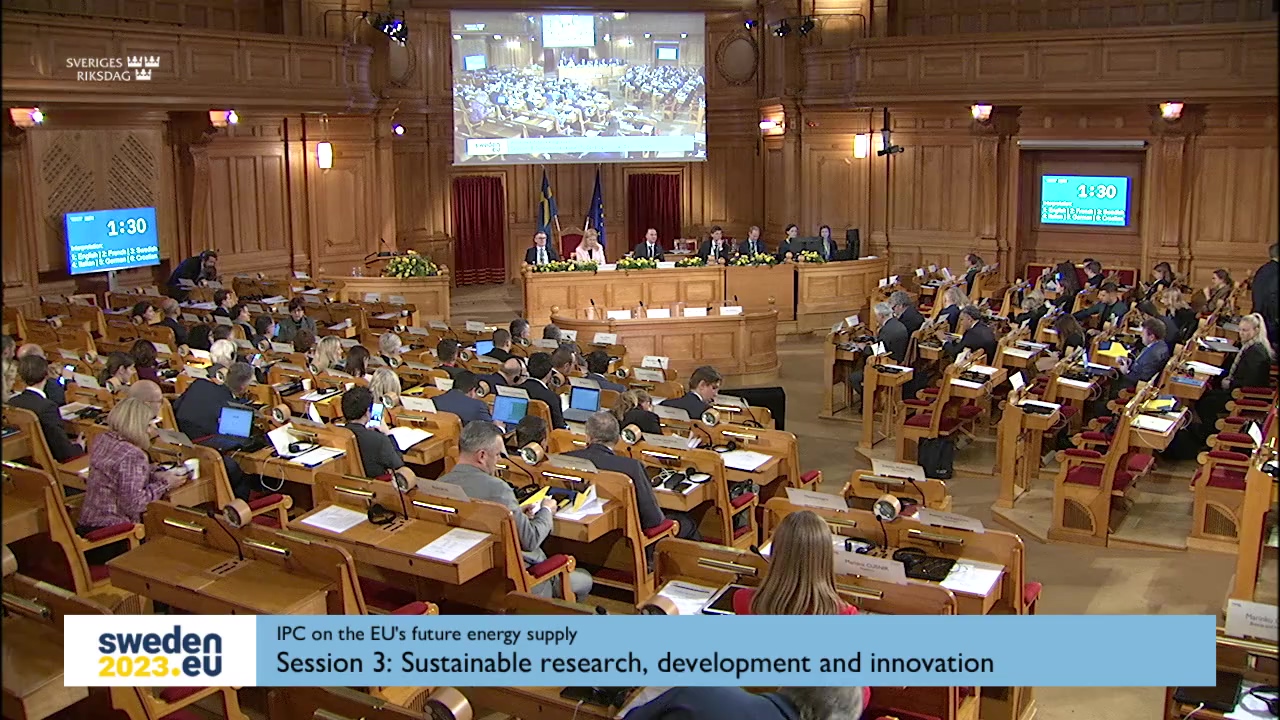 Stillbild från Session: Konferens om utmaningar och möjligheter för EU:s framtida energiförsörjning - Session 3