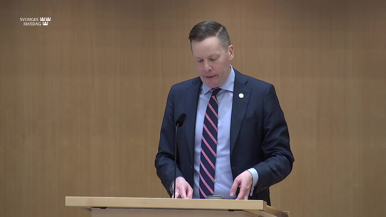 Stillbild från Debatt om förslag: Genomförande av elmarknadsdirektivet när det gäller leverans av el och aggregeringstjänster