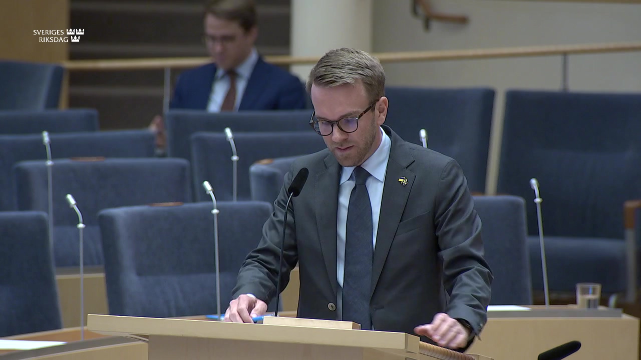 Stillbild från Interpellationsdebatt: Öresundsmetron