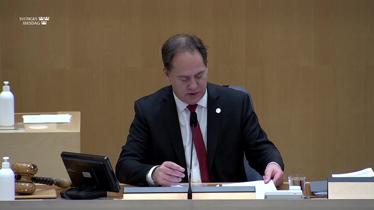Stillbild från Debatt om förslag: Utgiftsområde 16 Utbildning och  universitetsforskning