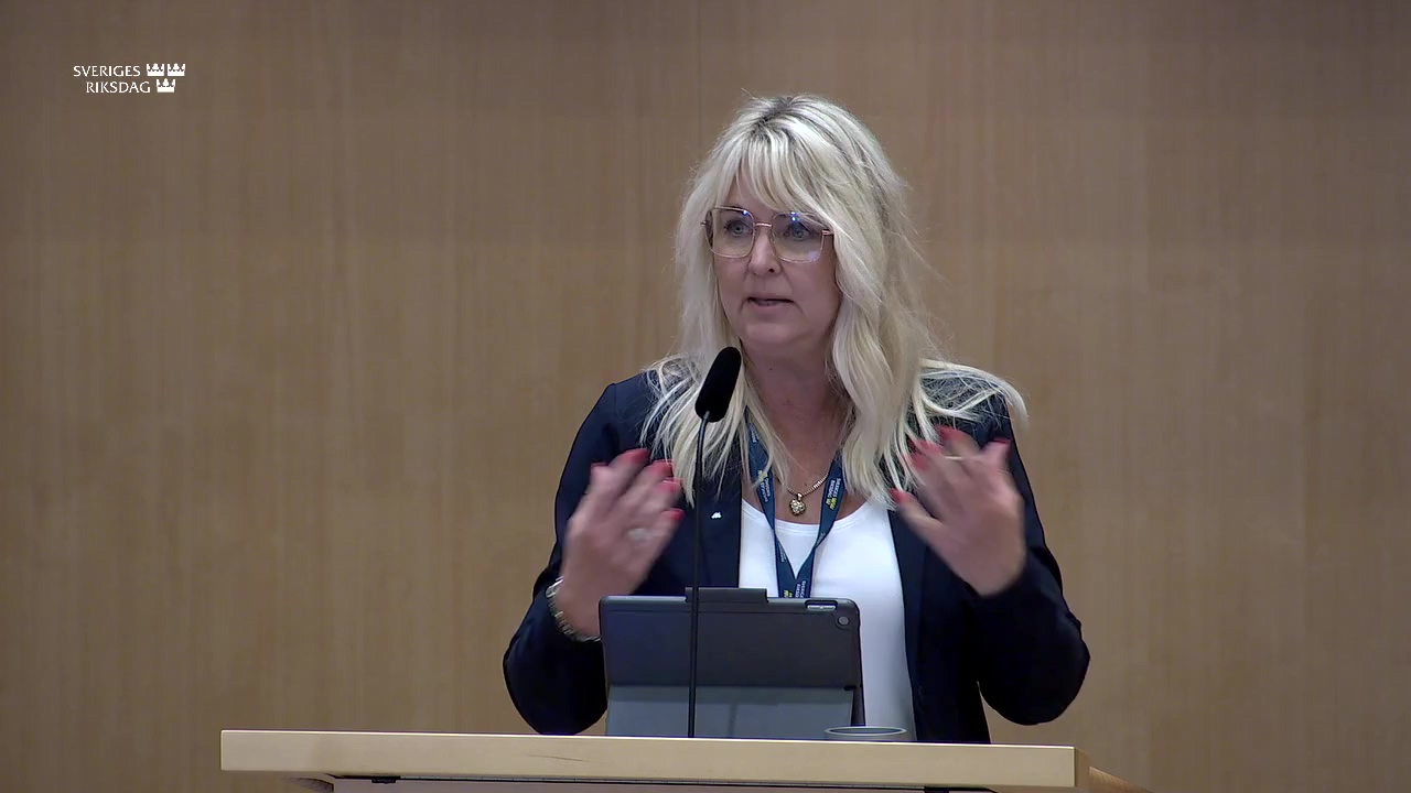 Stillbild från Debatt om förslag: Säkerhetsprövning av totalförsvarspliktiga m.m.
