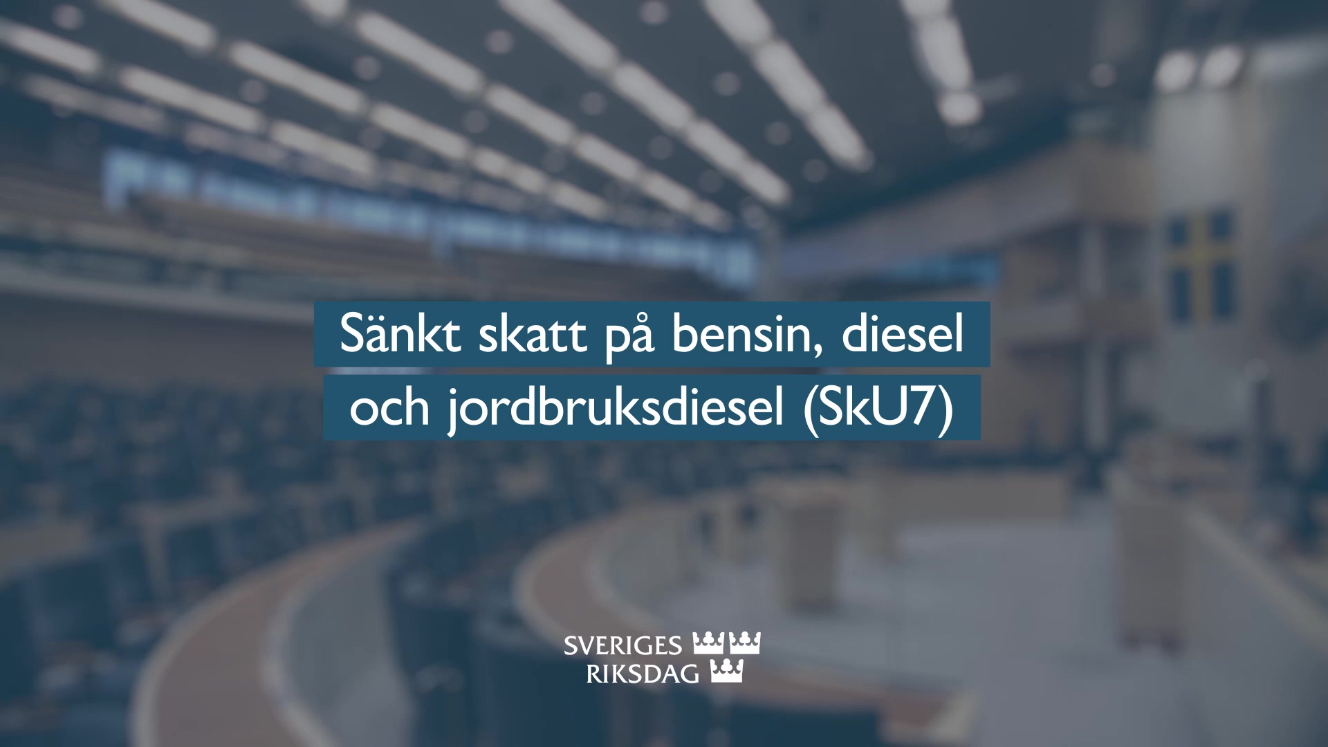 Teckenspråkstolkat beslut Sänkt skatt på bensin, diesel och