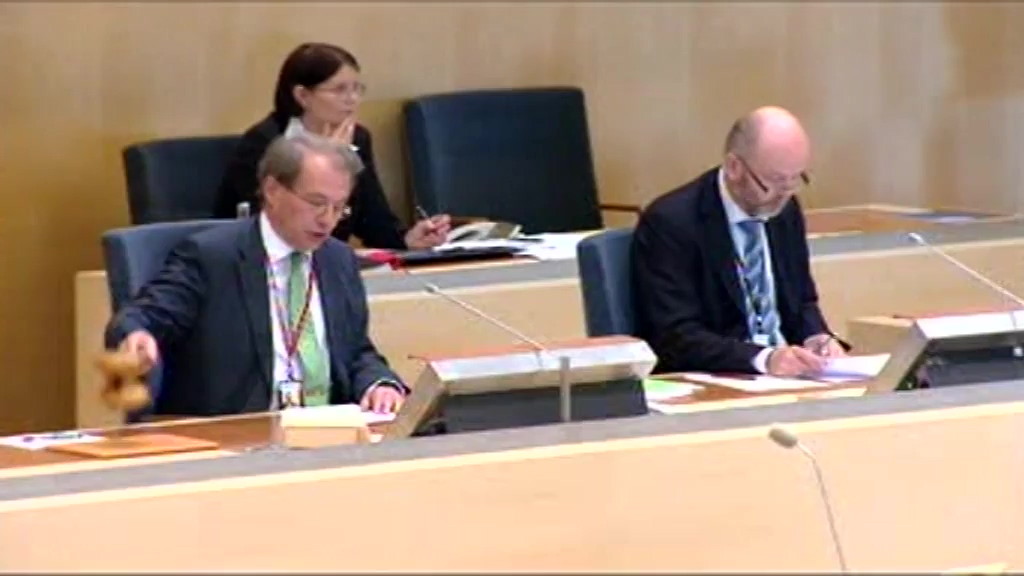 Stillbild från debatten i kammaren