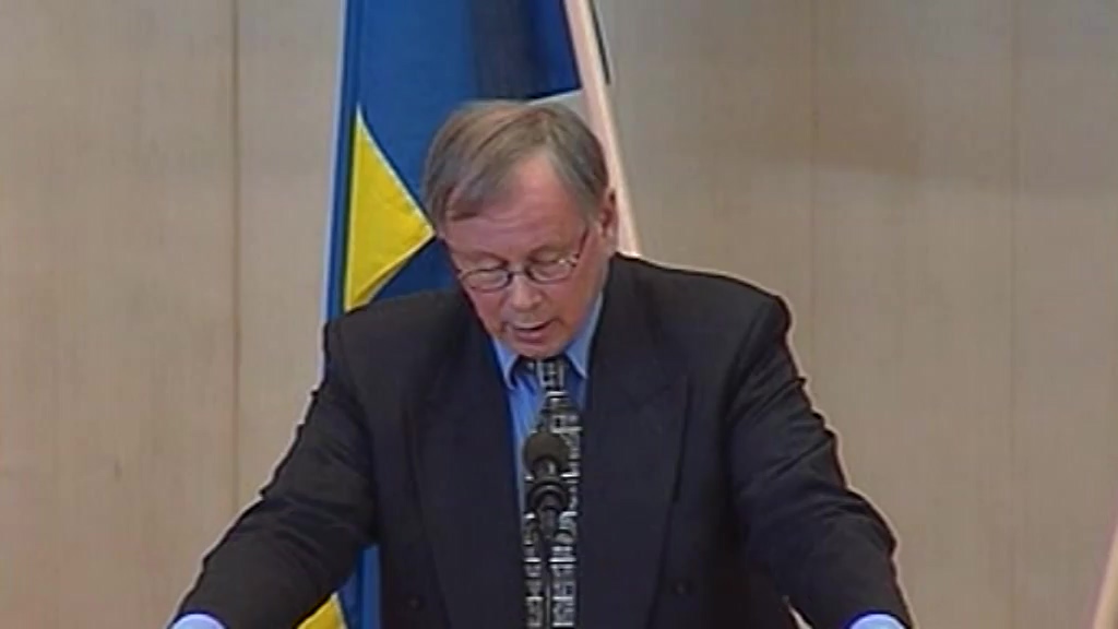 Stillbild från debatten i kammaren